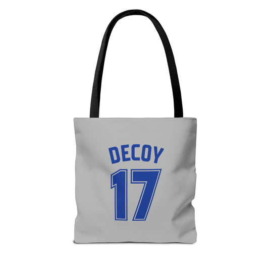 Gray Tote Bag | DEKOPIN + DECOY 17 | Front & Back Print